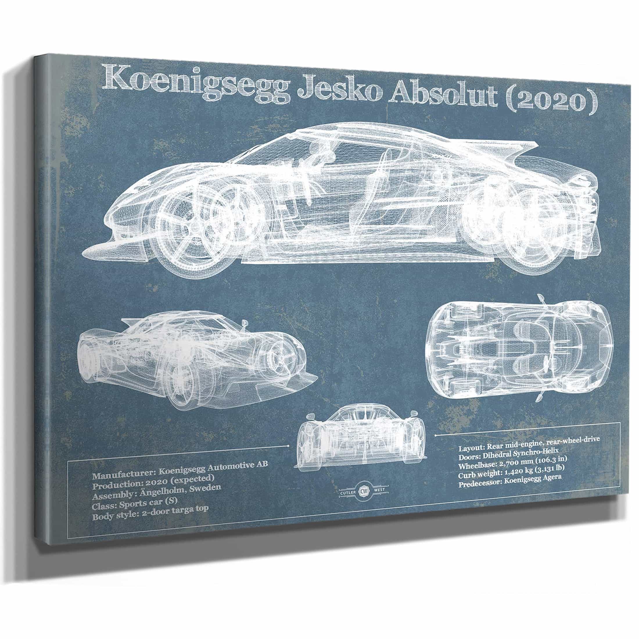 2020 Koenigsegg Jesko Absolut Wall Art Print | Cutler West