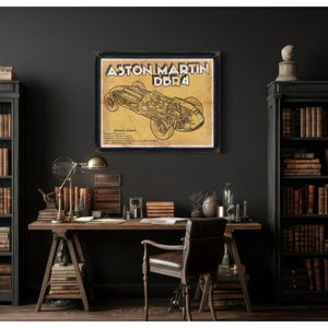 Aston Martin DB9 Blueprint Vintage Auto Print