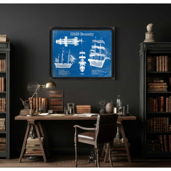 HM Armed Vessel Bounty Blueprint Original Wall Art