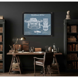Brabham BT62 Blueprint Vintage Auto Print