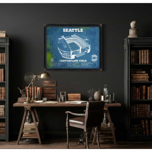 Seattle Sounders F.C. - Vintage Century Link Field MLS Soccer Print