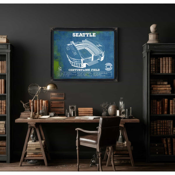 Seattle Sounders F.C. - Vintage Century Link Field MLS Soccer Print