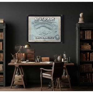 San Francisco Giants - AT&T Park Vintage Baseball Print