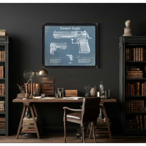 Desert Eagle Blueprint Vintage Gun Print