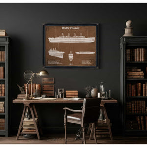 Titanic Blueprint Original Wall Art