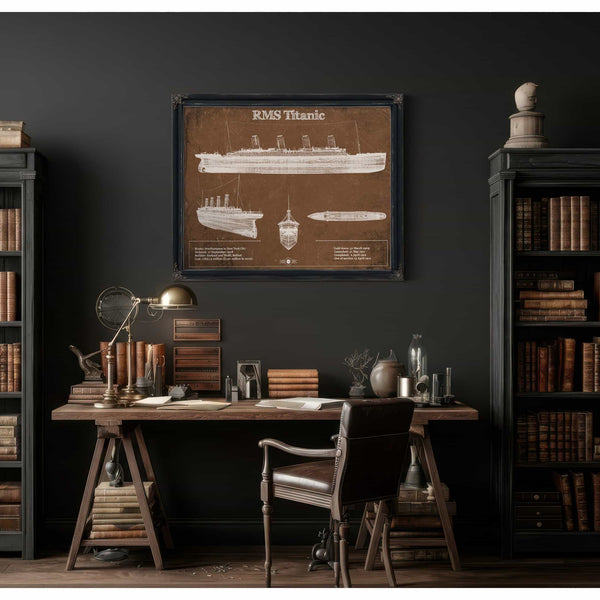 Titanic Blueprint Original Wall Art