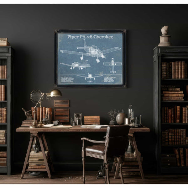 Piper PA-28 Cherokee Original Blueprint Art