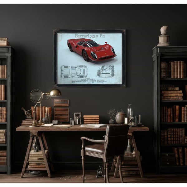 Ferrari 330 P4 Vintage Sports Car Print