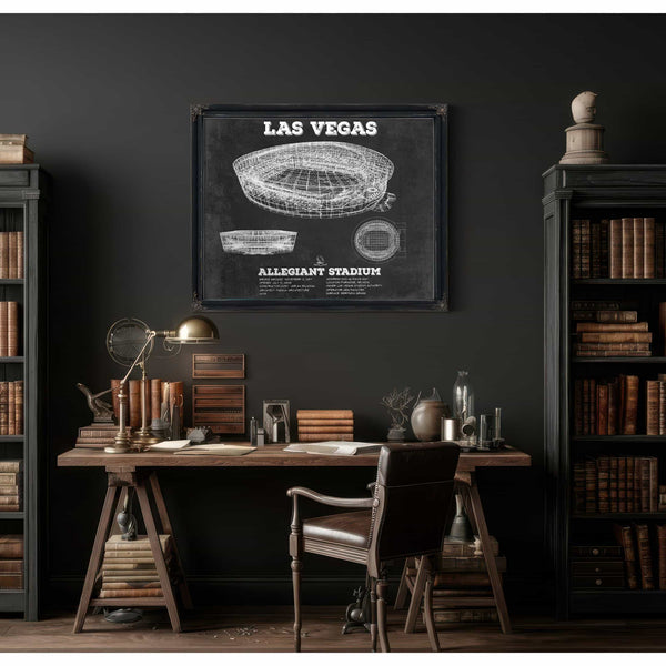 Las Vegas Raiders Allegiant Stadium Vintage Football Print