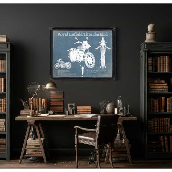 Royal Enfield Thunderbird Blueprint Motorcycle Patent Print
