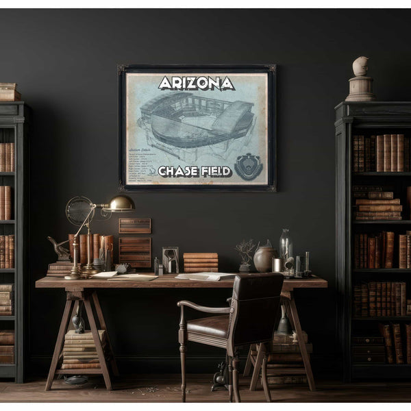 Arizona Diamondbacks - Chase Field Vintage Baseball Fan Print