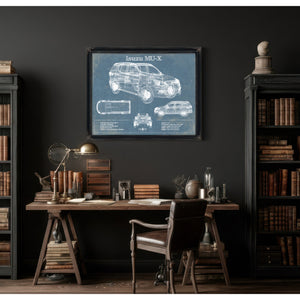 Isuzu MU-X Vintage Blueprint Auto Print