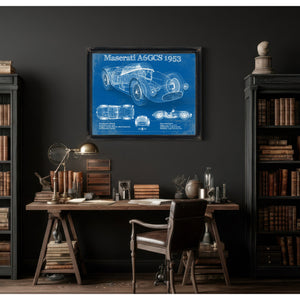 Maserati A6GCS 1953 Original Vintage Car Blueprint