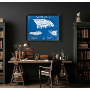 Los Angeles Chargers - SoFi Stadium Vintage Football Print