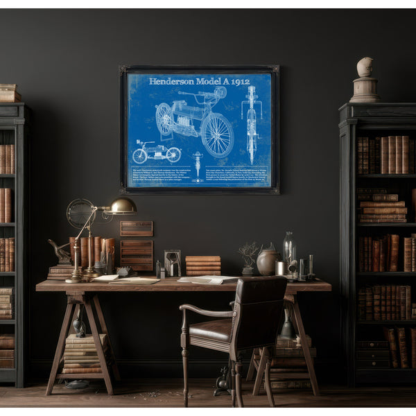 Henderson Model A 1912 Motorcycle Patent Print