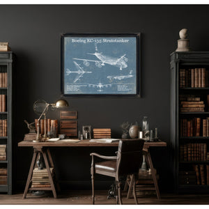 Boeing KC-135 Stratotanker Aviation Blueprint Print - Custom Pilot Name Can Be Added