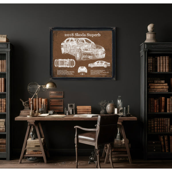 2018 Skoda Superb Vintage Blueprint Auto Print