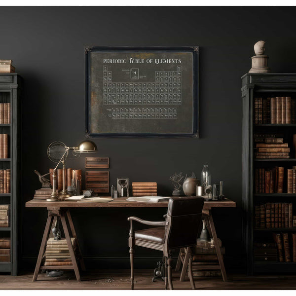 Modern Periodic Table of Elements Science Print - Framed or Unframed Chemistry Art
