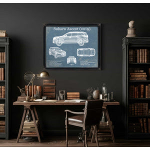 Subaru Ascent 2019 Blueprint Vintage Auto Print