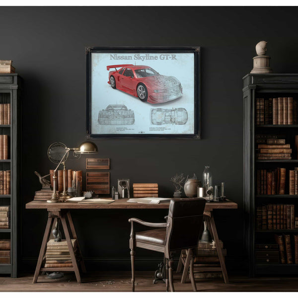 Nissan Skyline GT R Original Blueprint Art