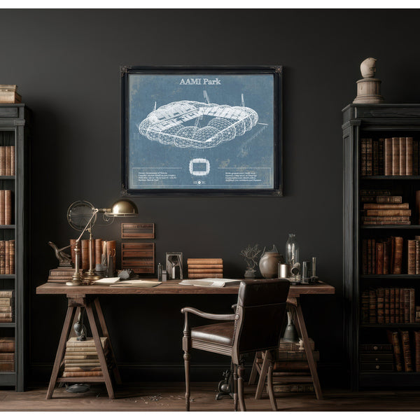 AAMI Park Vintage Australia Rugby and Soccer Stadium Print