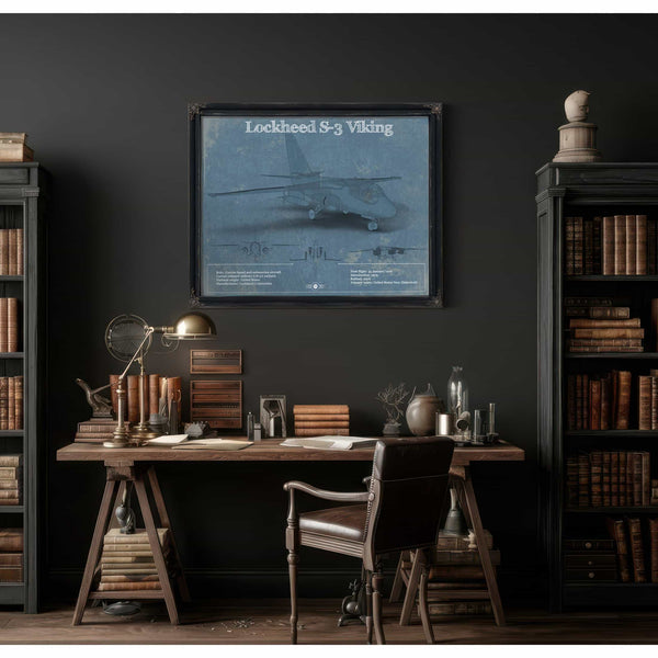 Lockheed S-3 Viking Aircraft Patent Blueprint Original Design Wall Art