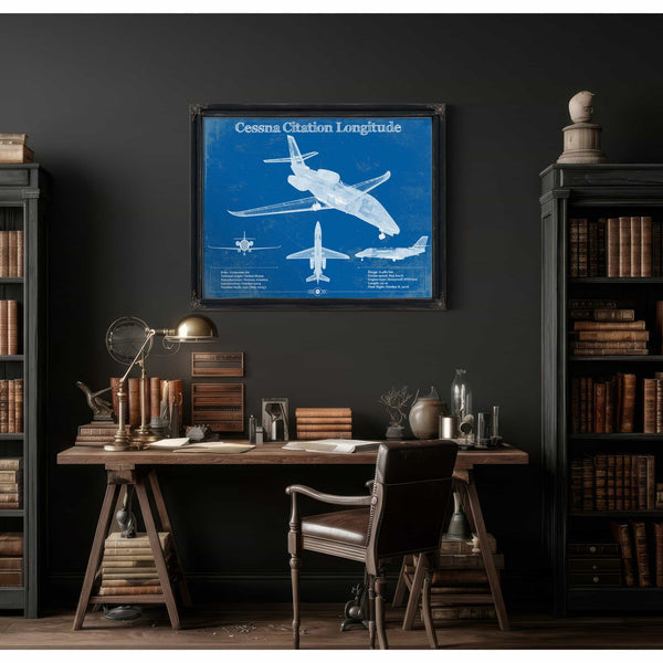 Cessna Citation Longitude Original Blueprint Art