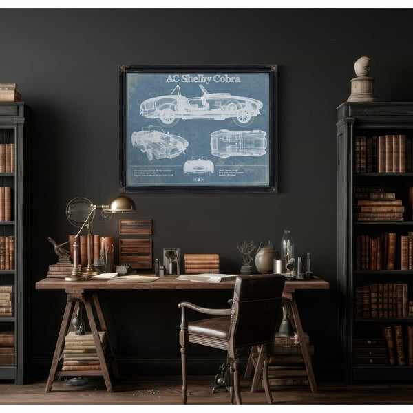 AC Shelby Cobra Blueprint Vintage Auto Print