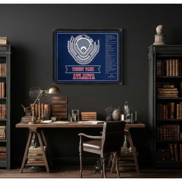 Turner Field - Atlanta Braves MLB Vintage Baseball Print
