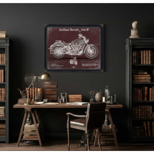 Indian Scout 2018 Motorcycle Patent Print
