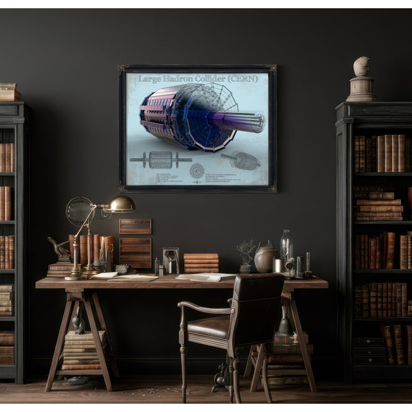 Large Hadron Collider CERN Blueprint Wall Art