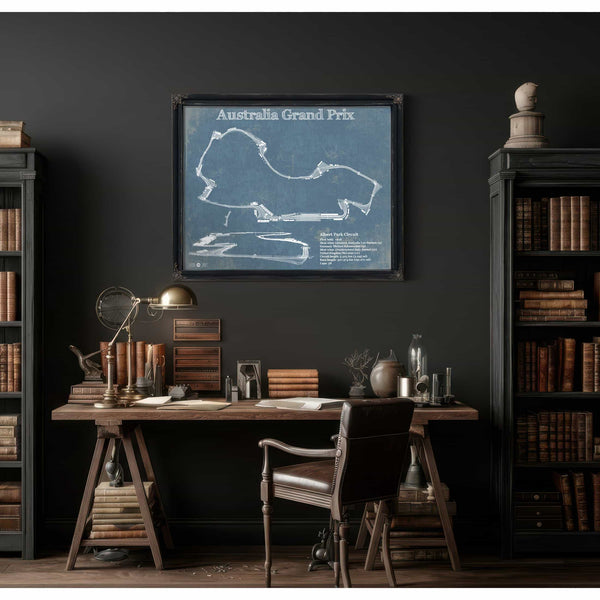 Australian Grand Prix Formula One Blueprint Race Track Print