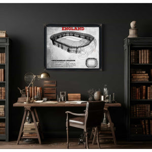 England Rugby - Vintage Twickenham Stadium Print