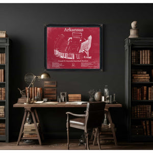 Donald W. Reynolds Razorback Stadium Art - Arkansas Razorbacks Football Art