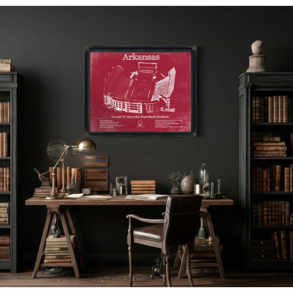 Donald W. Reynolds Razorback Stadium Art - Arkansas Razorbacks Football Art
