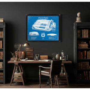 Vintage Detroit Lions Ford Field Vintage Wall Art