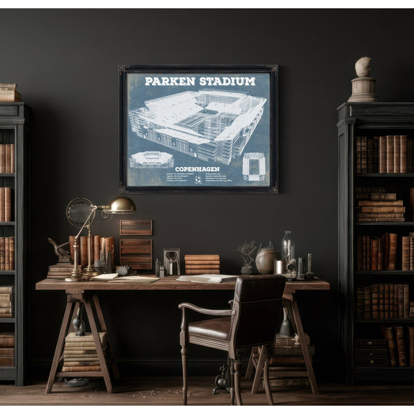Parken Stadium Copenhagen Football Vintage Soccer Print
