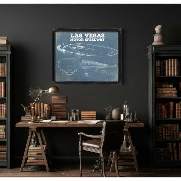 Las Vegas Motor Speedway Blueprint NASCAR Race Track Print