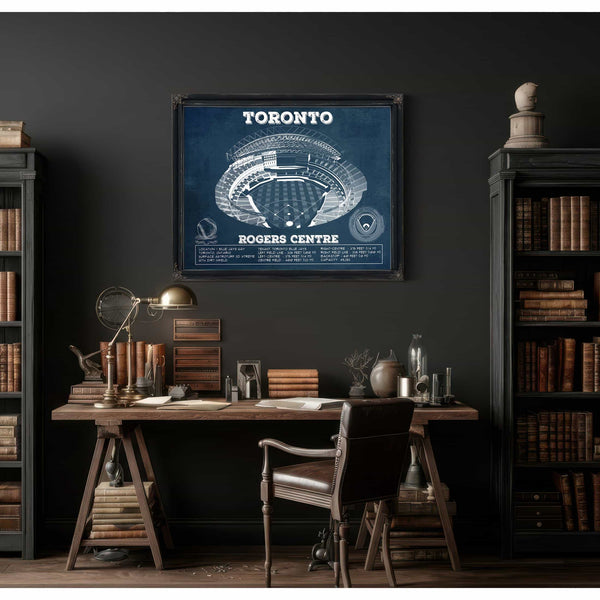 Toronto Blue Jays Rogers Centre Vintage Baseball Fan Print
