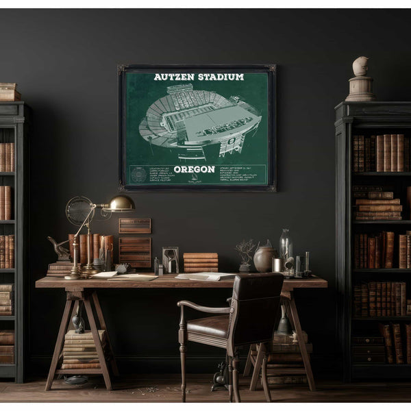 Vintage Autzen Stadium - Oregon Ducks Football Print