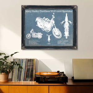 2003 Harley-Davidson XLH 1200 Sportster Blueprint Motorcycle Patent Print