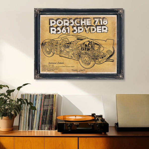 Porsche 718 Spyder Racing Sports Car Print