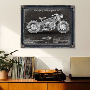 BMW R7 Nostalgia 2020 Blueprint Motorcycle Patent Print