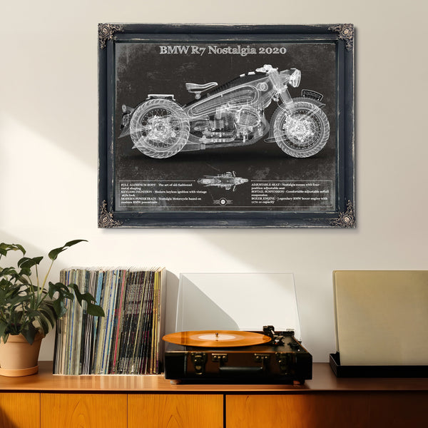 BMW R7 Nostalgia 2020 Blueprint Motorcycle Patent Print
