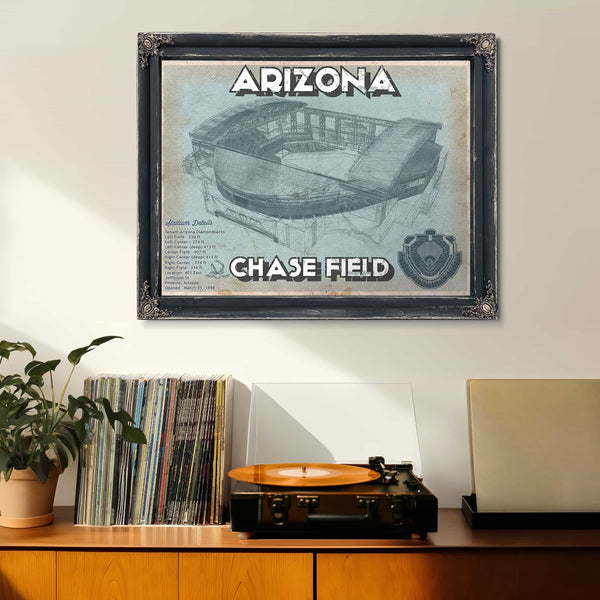 Arizona Diamondbacks - Chase Field Vintage Baseball Fan Print