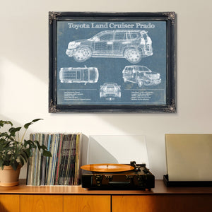Toyota Land Cruiser Prado (2016) Blueprint Vintage Auto Patent Print