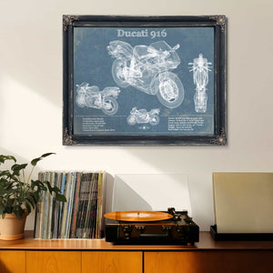 Ducati 916 Blueprint Motorcycle Patent Print