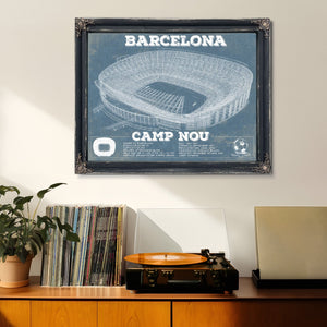 Vintage FC Barcelona Camp Nou Stadium Soccer Print