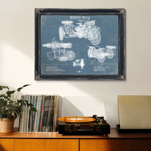 BMW R75 Blueprint Motorcycle Patent Print