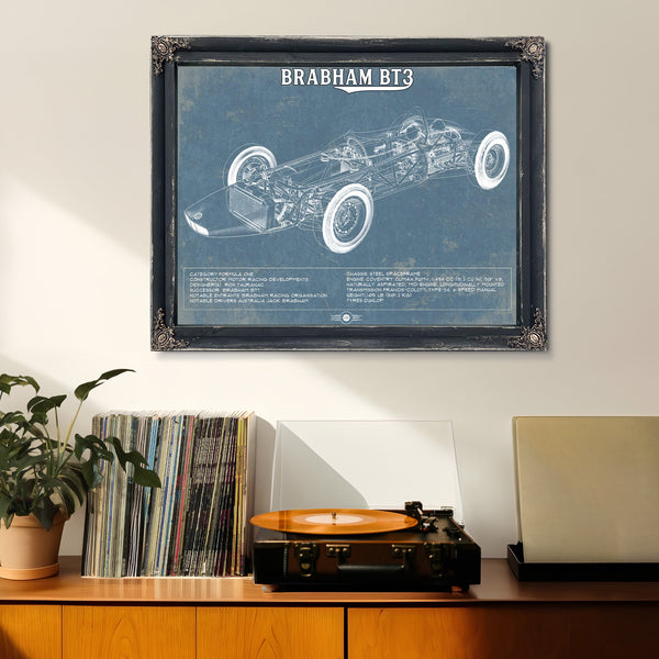 Brabham BT3 Formula One Racing Car Vintage Auto Print